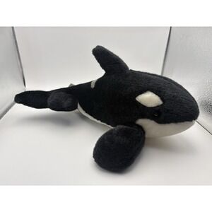 Sea World Black And White Orca Whale Souvenir Plush 2012